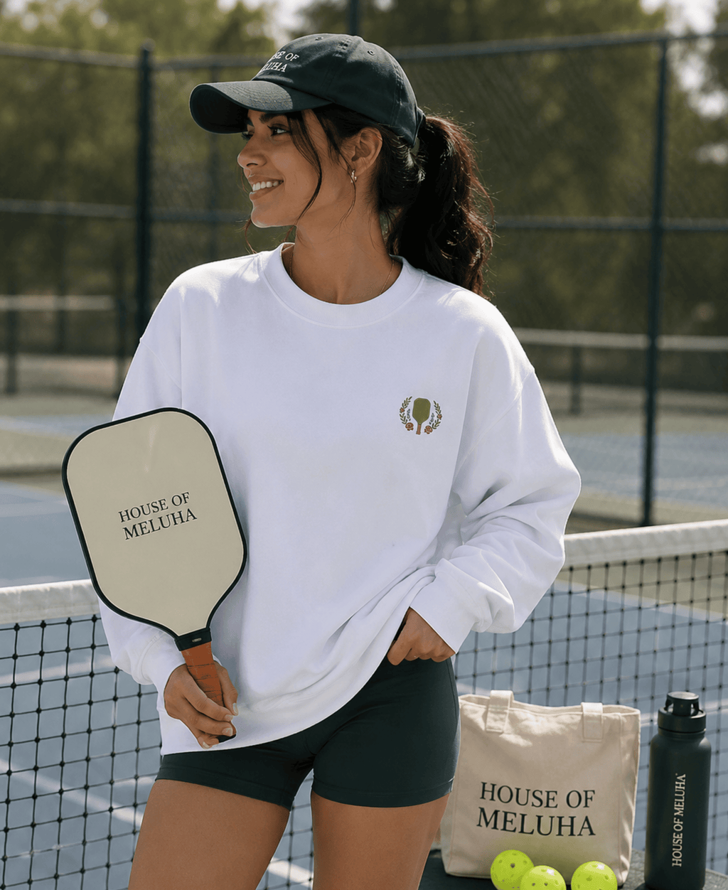 Paddle & Petals Sweatshirt — Floral Pickleball Sweatshirt