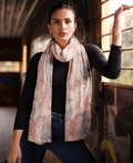 Blush Peacock Satin Stole