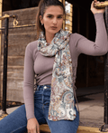 Bohemian Paisley Satin Stole