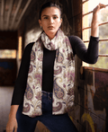 Amethyst Paisley Satin Stole