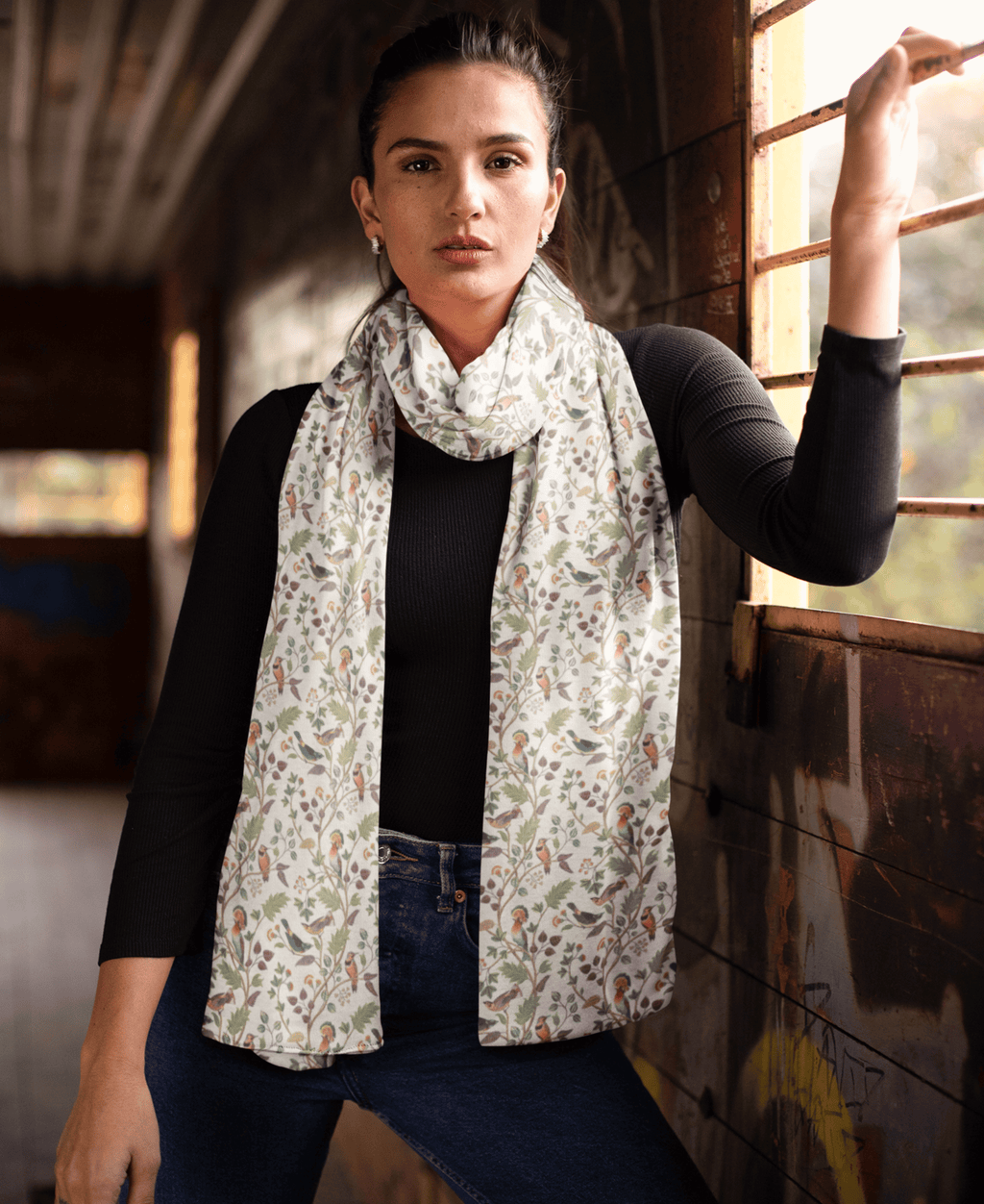 Songbird Garden Satin Stole