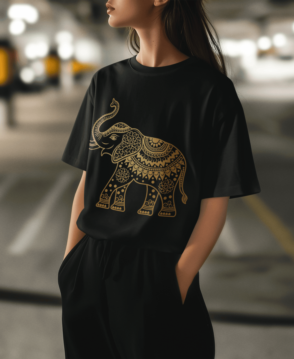 Sacred Elephant Oversized Tee