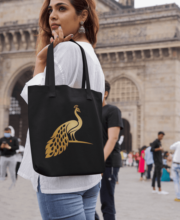 Golden Peacock Tote
